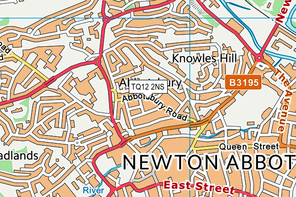 TQ12 2NS map - OS VectorMap District (Ordnance Survey) TQ12 2NS map - OS VectorMap District (Ordnance Survey)