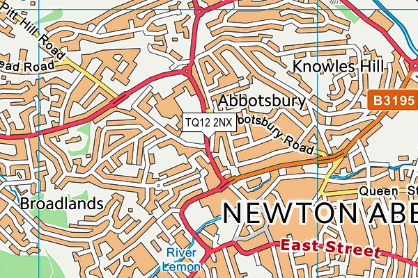 TQ12 2NX map - OS VectorMap District (Ordnance Survey)