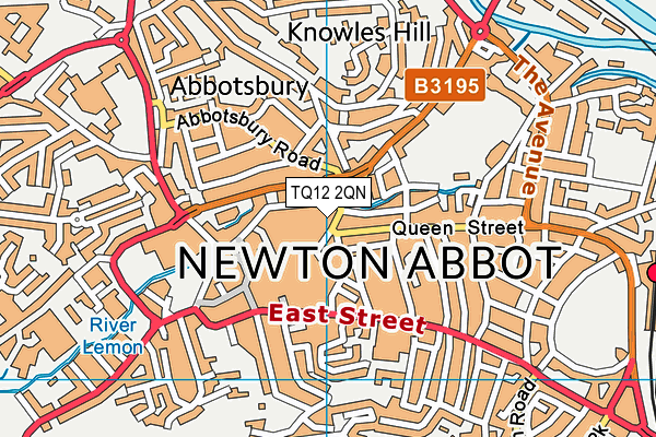 TQ12 2QN map - OS VectorMap District (Ordnance Survey)