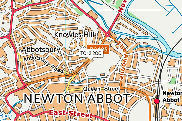 TQ12 2QQ map - OS VectorMap District (Ordnance Survey) TQ12 2QQ map - OS VectorMap District (Ordnance Survey)