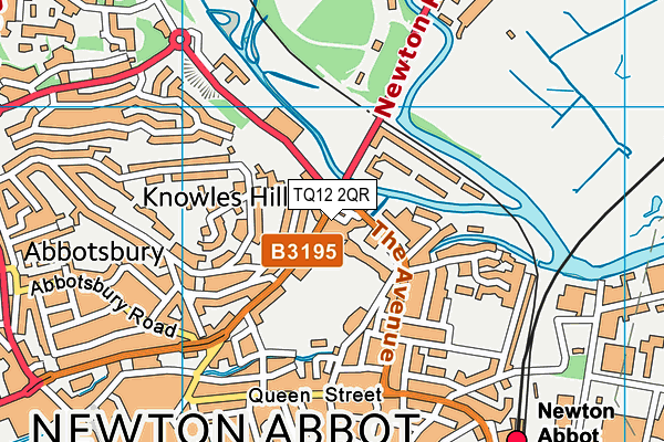 TQ12 2QR map - OS VectorMap District (Ordnance Survey) TQ12 2QR map - OS VectorMap District (Ordnance Survey)