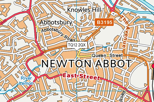 TQ12 2QX map - OS VectorMap District (Ordnance Survey) TQ12 2QX map - OS VectorMap District (Ordnance Survey)