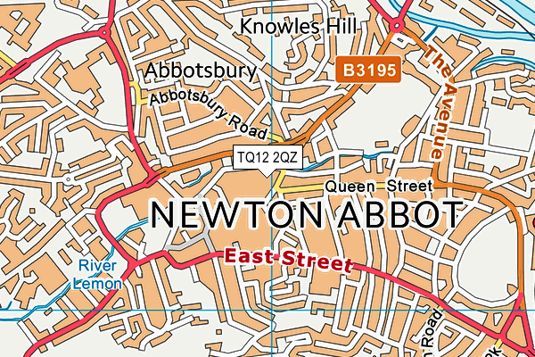 TQ12 2QZ map - OS VectorMap District (Ordnance Survey)
