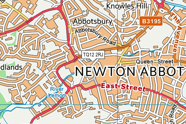 TQ12 2RJ map - OS VectorMap District (Ordnance Survey) TQ12 2RJ map - OS VectorMap District (Ordnance Survey)