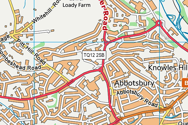 TQ12 2SB map - OS VectorMap District (Ordnance Survey) TQ12 2SB map - OS VectorMap District (Ordnance Survey)