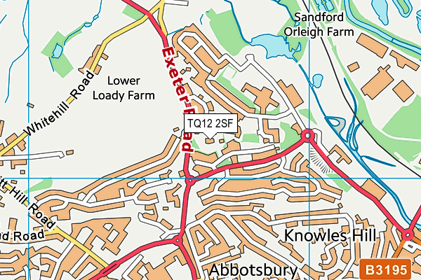 TQ12 2SF map - OS VectorMap District (Ordnance Survey) TQ12 2SF map - OS VectorMap District (Ordnance Survey)