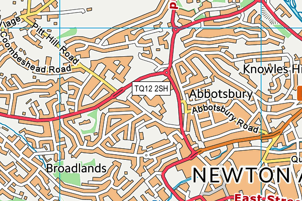 TQ12 2SH map - OS VectorMap District (Ordnance Survey) TQ12 2SH map - OS VectorMap District (Ordnance Survey)