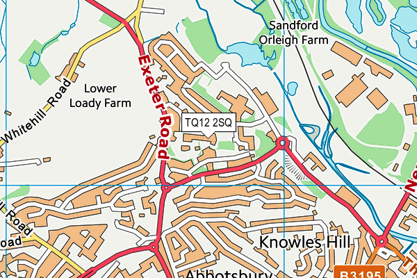 TQ12 2SQ map - OS VectorMap District (Ordnance Survey) TQ12 2SQ map - OS VectorMap District (Ordnance Survey)
