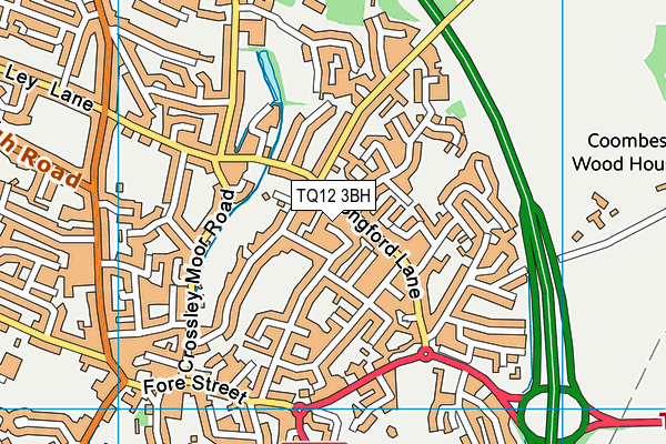 TQ12 3BH map - OS VectorMap District (Ordnance Survey) TQ12 3BH map - OS VectorMap District (Ordnance Survey)