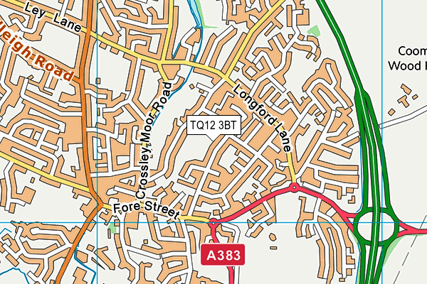 TQ12 3BT map - OS VectorMap District (Ordnance Survey) TQ12 3BT map - OS VectorMap District (Ordnance Survey)