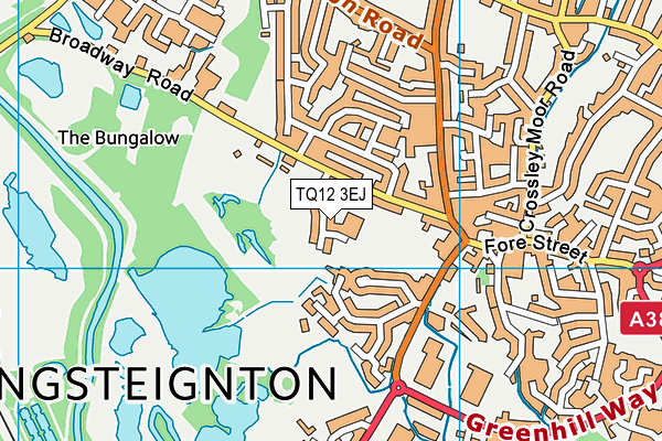 TQ12 3EJ map - OS VectorMap District (Ordnance Survey) TQ12 3EJ map - OS VectorMap District (Ordnance Survey)
