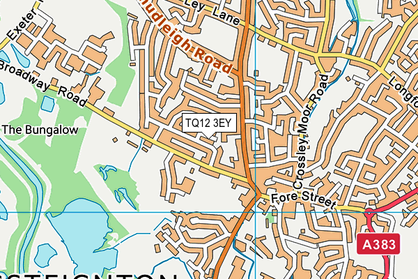 TQ12 3EY map - OS VectorMap District (Ordnance Survey) TQ12 3EY map - OS VectorMap District (Ordnance Survey)