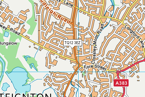 TQ12 3EZ map - OS VectorMap District (Ordnance Survey) TQ12 3EZ map - OS VectorMap District (Ordnance Survey)