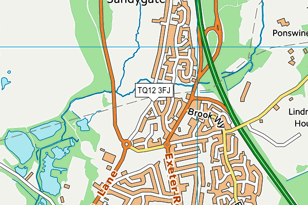 TQ12 3FJ map - OS VectorMap District (Ordnance Survey) TQ12 3FJ map - OS VectorMap District (Ordnance Survey)