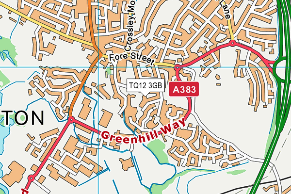 TQ12 3GB map - OS VectorMap District (Ordnance Survey) TQ12 3GB map - OS VectorMap District (Ordnance Survey)