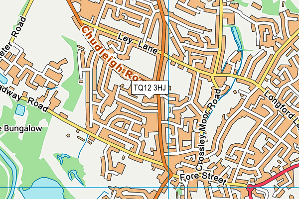 TQ12 3HJ map - OS VectorMap District (Ordnance Survey) TQ12 3HJ map - OS VectorMap District (Ordnance Survey)
