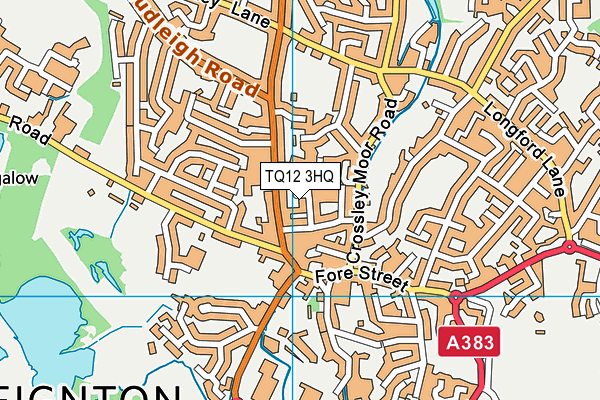 TQ12 3HQ map - OS VectorMap District (Ordnance Survey) TQ12 3HQ map - OS VectorMap District (Ordnance Survey)