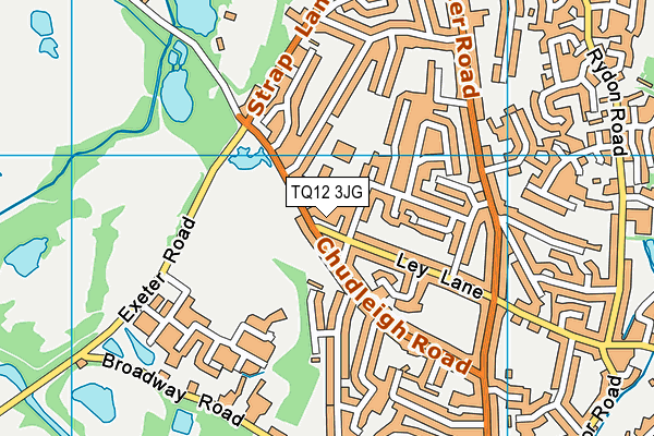TQ12 3JG map - OS VectorMap District (Ordnance Survey) TQ12 3JG map - OS VectorMap District (Ordnance Survey)
