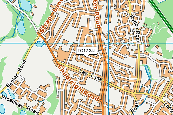 TQ12 3JJ map - OS VectorMap District (Ordnance Survey) TQ12 3JJ map - OS VectorMap District (Ordnance Survey)