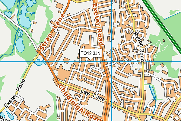 TQ12 3JN map - OS VectorMap District (Ordnance Survey) TQ12 3JN map - OS VectorMap District (Ordnance Survey)