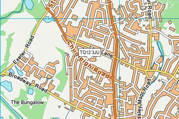 TQ12 3JU map - OS VectorMap District (Ordnance Survey)