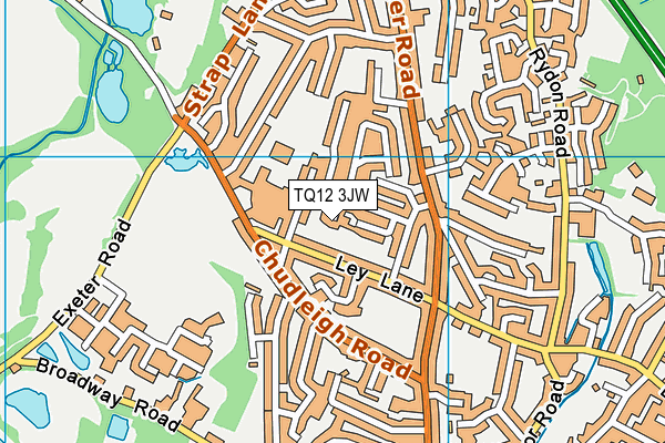 TQ12 3JW map - OS VectorMap District (Ordnance Survey) TQ12 3JW map - OS VectorMap District (Ordnance Survey)