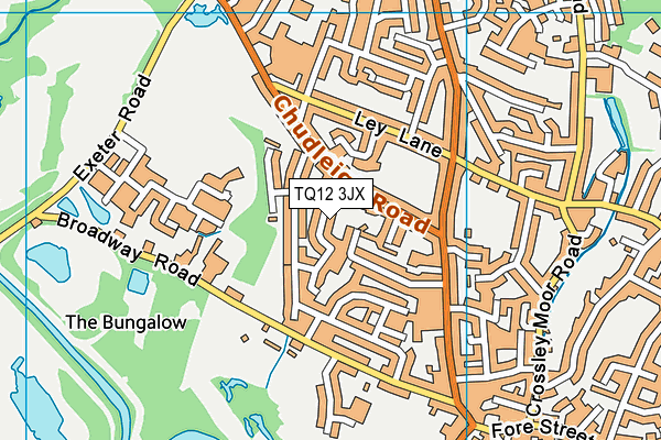 TQ12 3JX map - OS VectorMap District (Ordnance Survey) TQ12 3JX map - OS VectorMap District (Ordnance Survey)