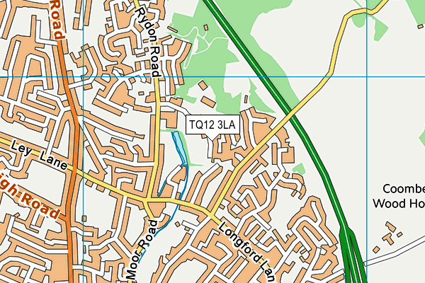 TQ12 3LA map - OS VectorMap District (Ordnance Survey) TQ12 3LA map - OS VectorMap District (Ordnance Survey)