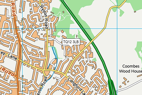 TQ12 3LB map - OS VectorMap District (Ordnance Survey) TQ12 3LB map - OS VectorMap District (Ordnance Survey)
