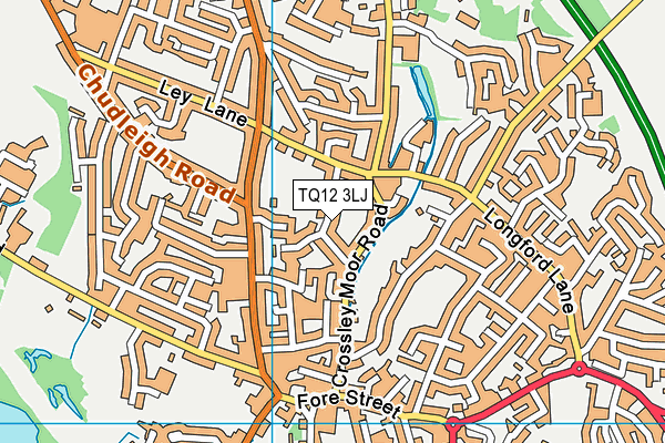 TQ12 3LJ map - OS VectorMap District (Ordnance Survey) TQ12 3LJ map - OS VectorMap District (Ordnance Survey)