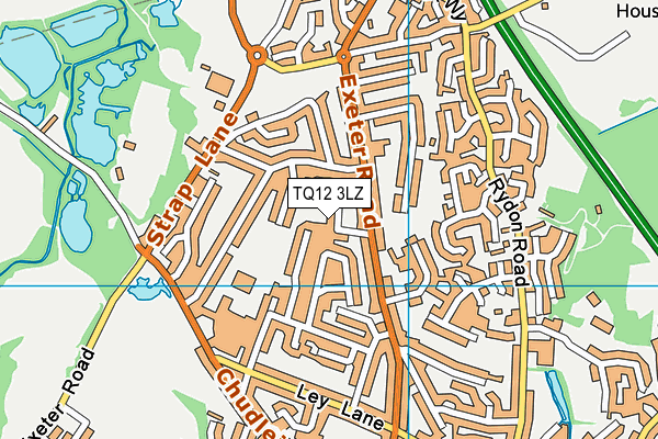 TQ12 3LZ map - OS VectorMap District (Ordnance Survey) TQ12 3LZ map - OS VectorMap District (Ordnance Survey)