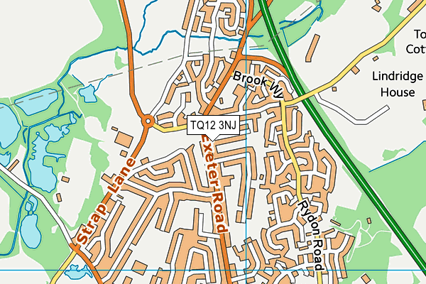 TQ12 3NJ map - OS VectorMap District (Ordnance Survey) TQ12 3NJ map - OS VectorMap District (Ordnance Survey)