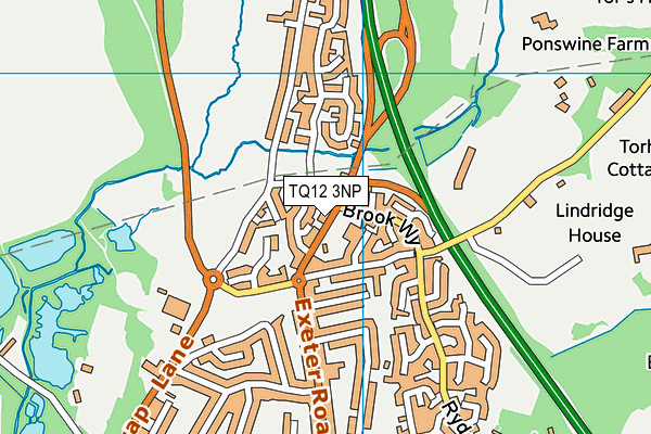 TQ12 3NP map - OS VectorMap District (Ordnance Survey)