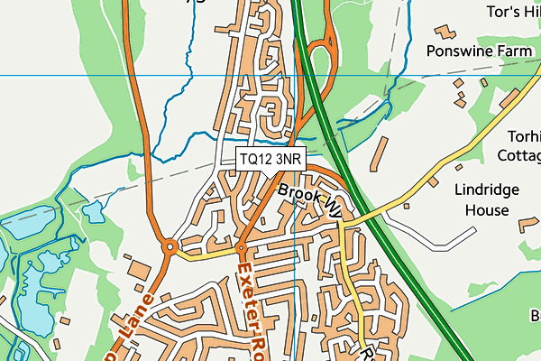TQ12 3NR map - OS VectorMap District (Ordnance Survey)