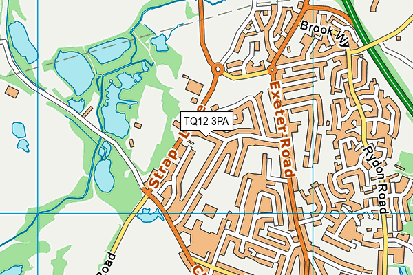 TQ12 3PA map - OS VectorMap District (Ordnance Survey) TQ12 3PA map - OS VectorMap District (Ordnance Survey)