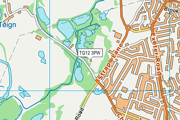 TQ12 3PW map - OS VectorMap District (Ordnance Survey) TQ12 3PW map - OS VectorMap District (Ordnance Survey)