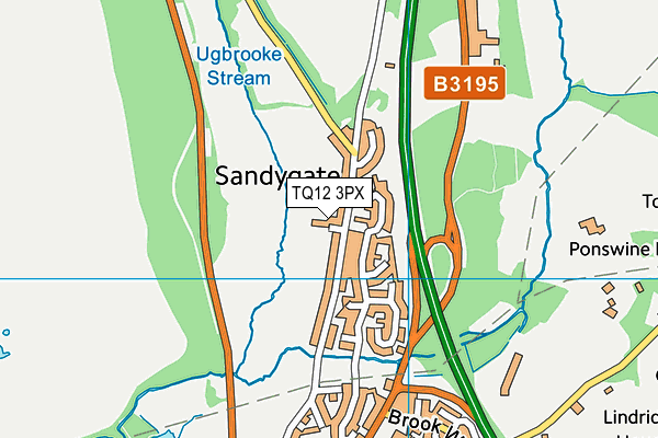 TQ12 3PX map - OS VectorMap District (Ordnance Survey)