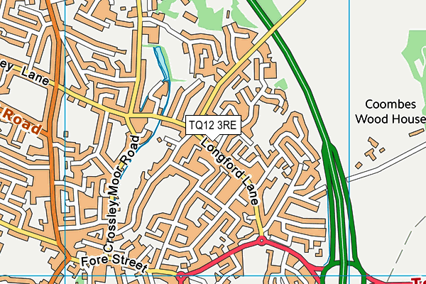 TQ12 3RE map - OS VectorMap District (Ordnance Survey) TQ12 3RE map - OS VectorMap District (Ordnance Survey)