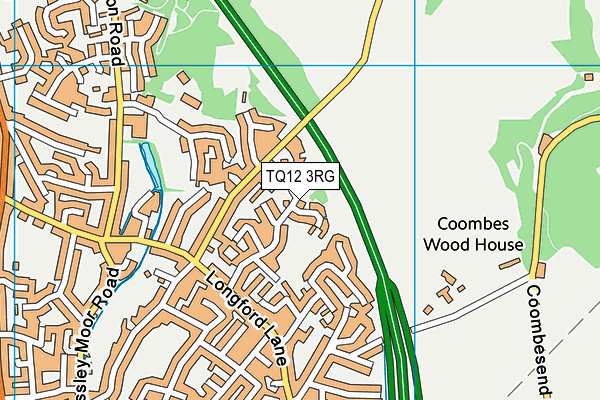 TQ12 3RG map - OS VectorMap District (Ordnance Survey) TQ12 3RG map - OS VectorMap District (Ordnance Survey)