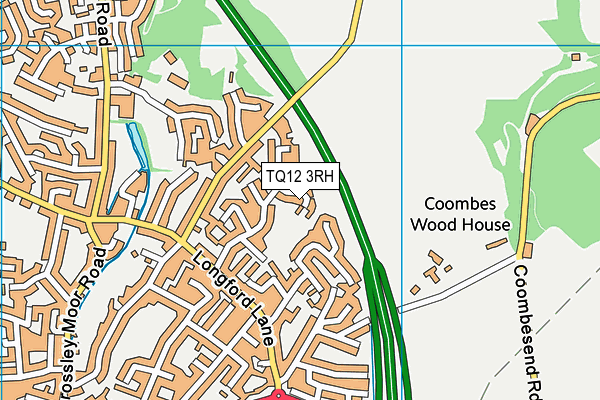TQ12 3RH map - OS VectorMap District (Ordnance Survey) TQ12 3RH map - OS VectorMap District (Ordnance Survey)