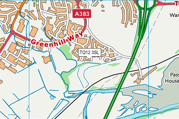 TQ12 3SL map - OS VectorMap District (Ordnance Survey) TQ12 3SL map - OS VectorMap District (Ordnance Survey)