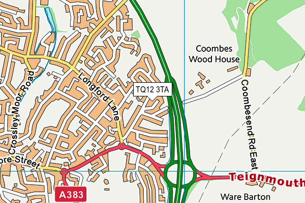 TQ12 3TA map - OS VectorMap District (Ordnance Survey) TQ12 3TA map - OS VectorMap District (Ordnance Survey)