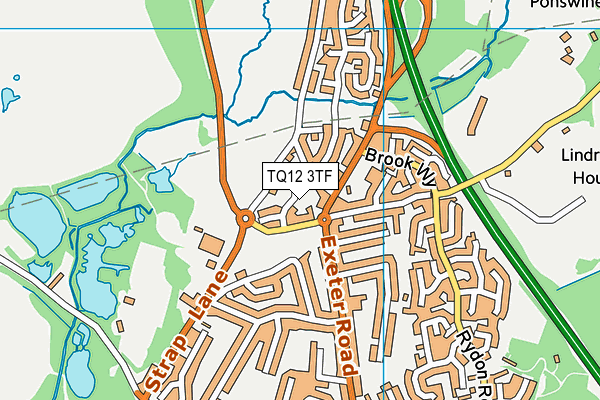 TQ12 3TF map - OS VectorMap District (Ordnance Survey) TQ12 3TF map - OS VectorMap District (Ordnance Survey)