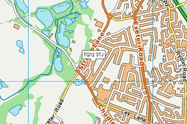 TQ12 3TJ map - OS VectorMap District (Ordnance Survey) TQ12 3TJ map - OS VectorMap District (Ordnance Survey)