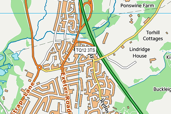 TQ12 3TS map - OS VectorMap District (Ordnance Survey) TQ12 3TS map - OS VectorMap District (Ordnance Survey)
