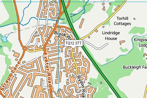 TQ12 3TT map - OS VectorMap District (Ordnance Survey)