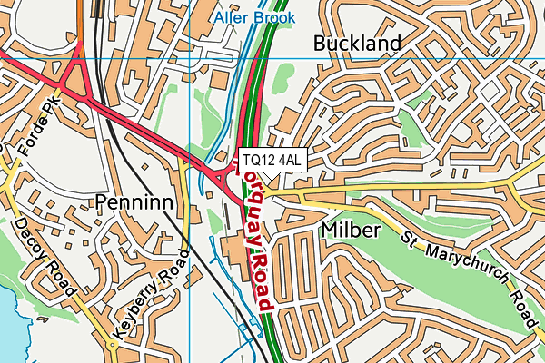 TQ12 4AL map - OS VectorMap District (Ordnance Survey) TQ12 4AL map - OS VectorMap District (Ordnance Survey)