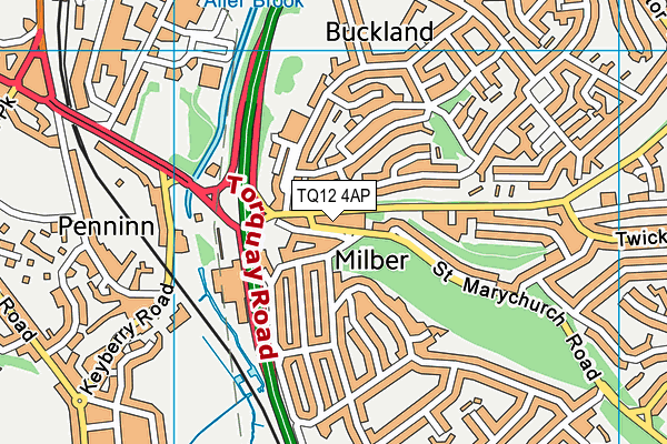 TQ12 4AP map - OS VectorMap District (Ordnance Survey) TQ12 4AP map - OS VectorMap District (Ordnance Survey)