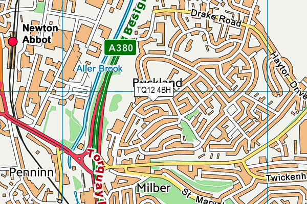 TQ12 4BH map - OS VectorMap District (Ordnance Survey) TQ12 4BH map - OS VectorMap District (Ordnance Survey)