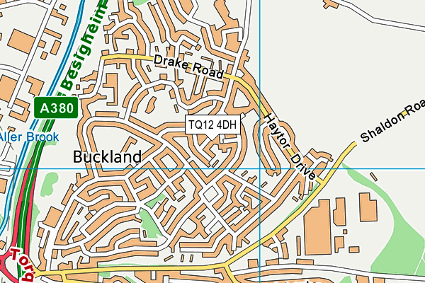 TQ12 4DH map - OS VectorMap District (Ordnance Survey) TQ12 4DH map - OS VectorMap District (Ordnance Survey)